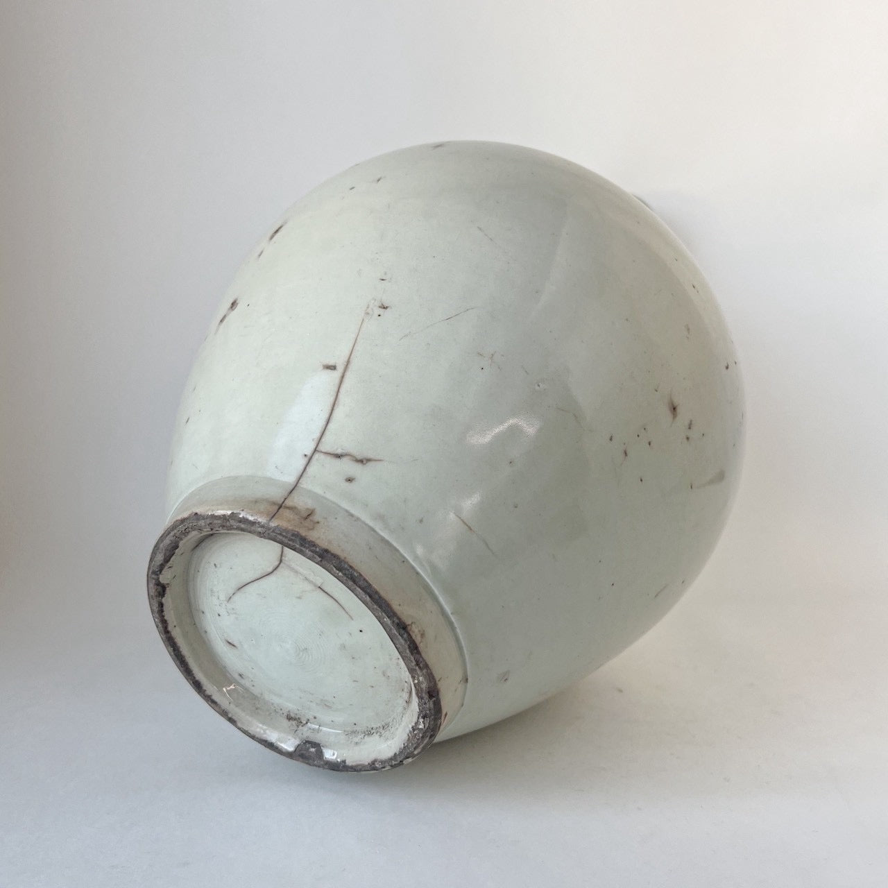 Old Imari White Porcelain Sake Bottle